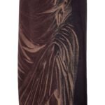 FENDI DRESS DARK PURPLE ORGANZA