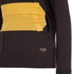 FENDI SWEATER DARK PURPLE WOOL POLO NECK JUMPER