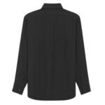 SAINT LAURENT CASSANDRE SHIRT IN MATTE AND SHINY STRIPED SILK