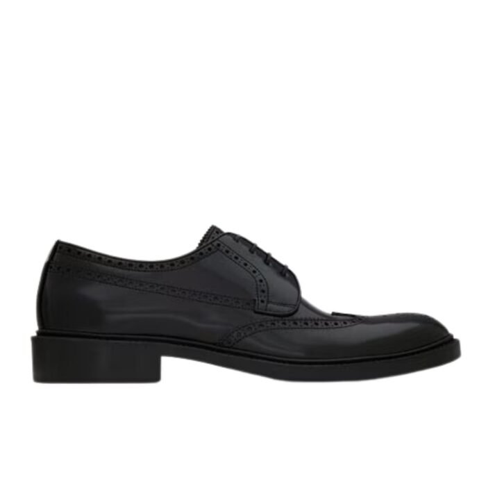 SAINT LAURENT ANTOINE DERBIES IN GLAZED LEATHER