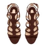 TOM FORD SUEDE LEATHER PARADIS SANDAL DARK WHISKY