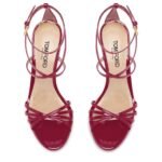 TOM FORD PATENT LEATHER IDA SANDAL RASPBERRY