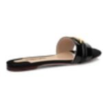 TOM FORD PATENT LEATHER WHITNEY SLIDE BLACK