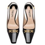 TOM FORD PATENT LEATHER WHITNEY SLINGBACK BLACK