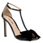 TOM FORD PATENT LEATHER AND VELVET BRIGITTE SANDAL
