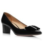 TOM FORD PATENT LEATHER AND VELVET AUDREY PUMP