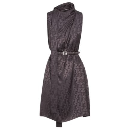 FENDI DARK PURSPLE FF SILK DRES