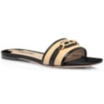 TOM FORD RAFFIA AND LEATHER WHITNEY SLIDE