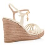 TOM FORD PRINTED LIZARD LEATHER CABANA WEDGE ESPADRILLE IVORY