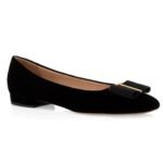 TOM FORD VELVET AND GROS GRAIN AUDREY BALLERINA FLAT