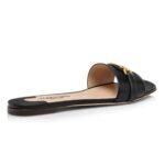 TOM FORD LEATHER WHITNEY SLIDE BLACK