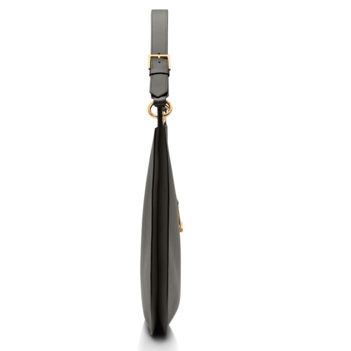 TOM FORD GRAIN LEATHER TARA LARGE CROSSBODY GRAPHITE