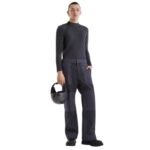 FENDI SWEATER BLUE FF LYCRA TURTLENECK TOP