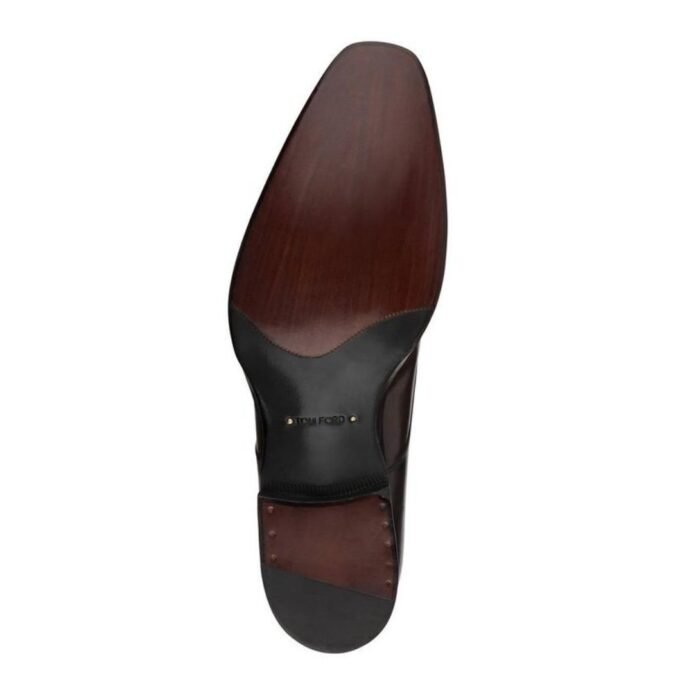 TOM FORD BURNISHED LEATHER ELKAN MONK STRAP