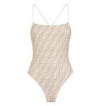FENDI SWIMSUIT BEIGE LYCRA REVERSIBLE