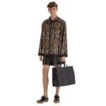FENDI FF JACQUARD SHOPPER FABRIC BAG