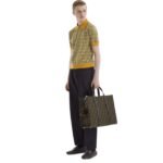FENDI FF JACQUARD SHOPPER FABRIC BAG