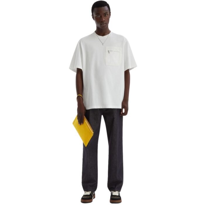 FENDI WHITE JERSEY T-SHIRT