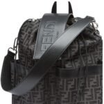 FENDI STRIKE MEDIUM FF JACQUARD FABRIC BACKPACK