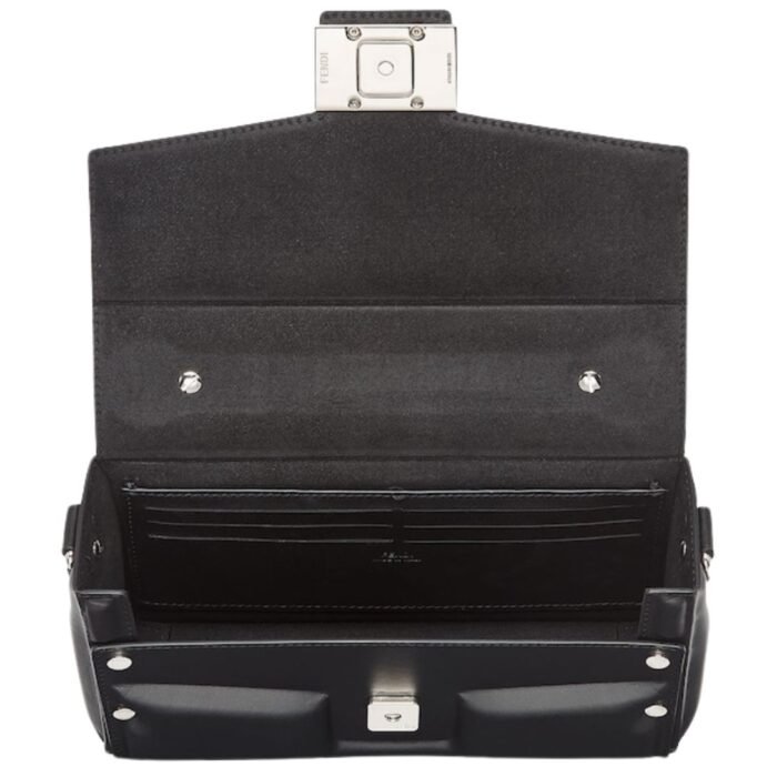 FENDI SOFT TRUNK BAGUETTE PADDED NAPPA LEATHER BAG