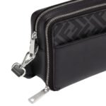 FENDI SQUARED FF CAMERA CASE ORGANIZER BLACK LEATHER AND FF BAG