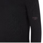 FENDI BLACK WOOL AND SILK DRESS