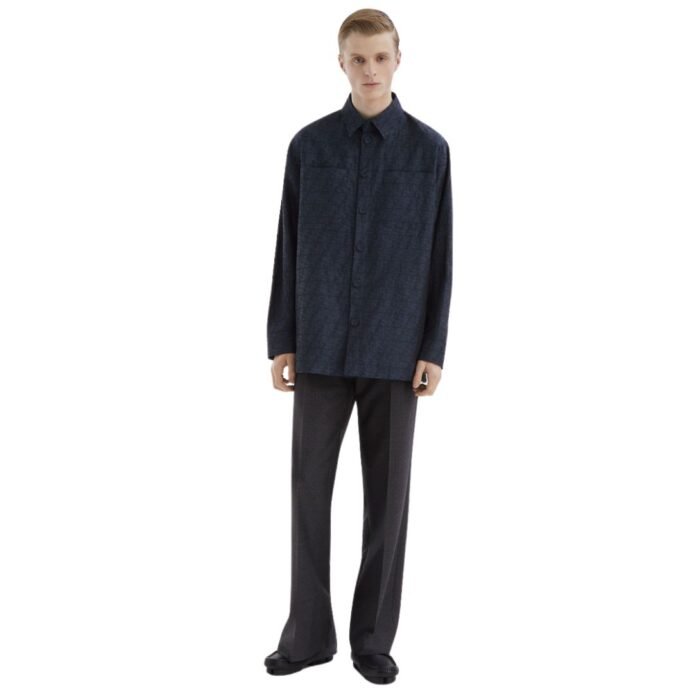 FENDI BLOUSON BLUE FF JACQUARD GO TO JACKET