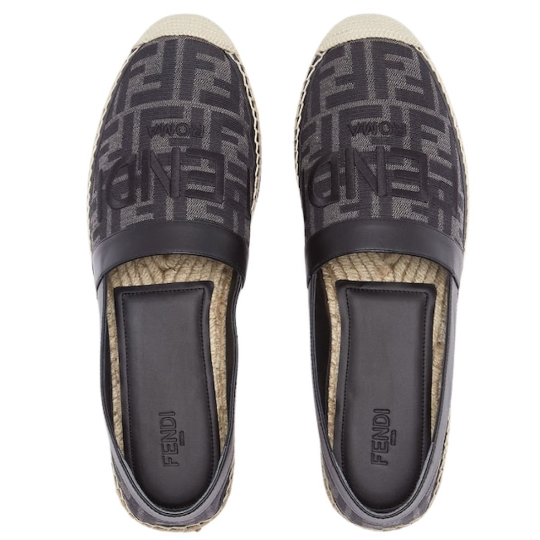 4 FENDI FF JACQUARD FABRIC ESPADRILLES