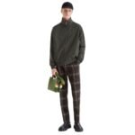 FENDI GREEN FF NYLON BOMBER JACKET
