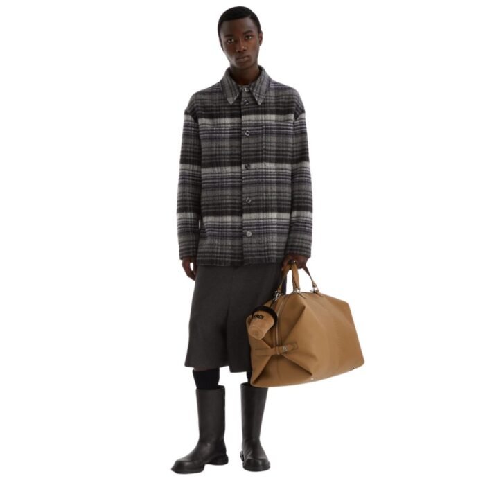 FENDI BLOUSON GRAY FLANNEL GO TO JACKET