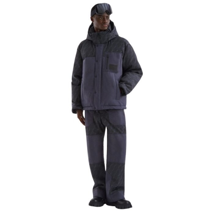 FENDI SKI BLUE FF JACQUARD JACKET