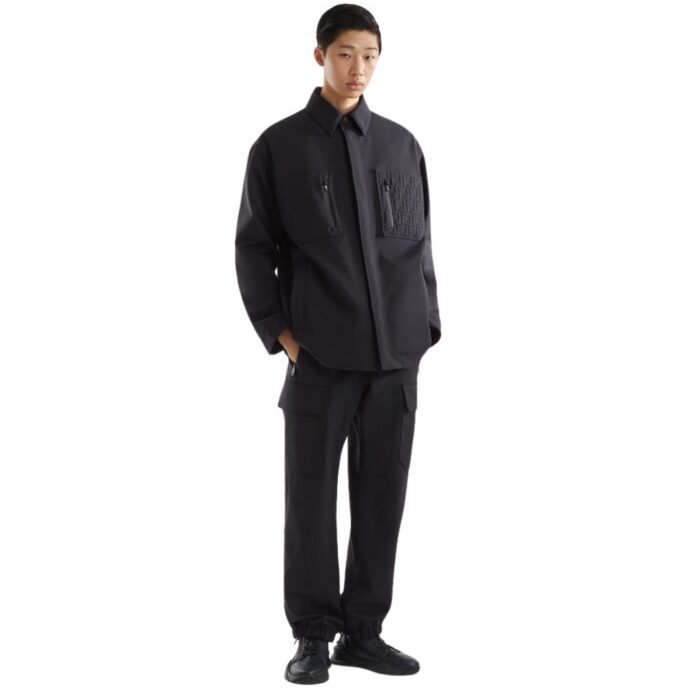 FENDI SKI BLACK FABRIC JACKET