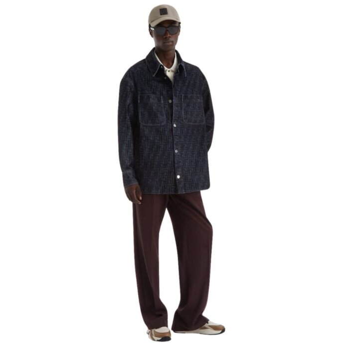 FENDI BLUE FF JEANS JACKET