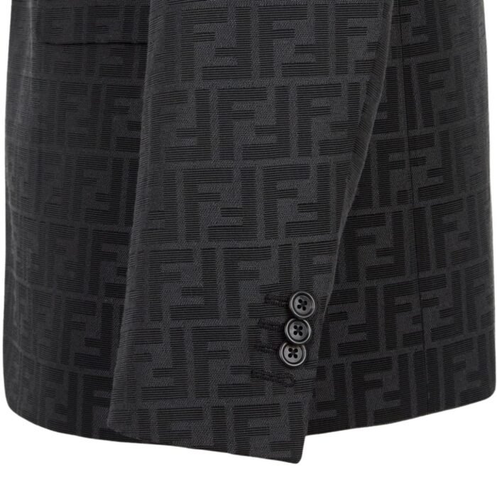 FENDI JACKET FF JACQUARD FABRIC BLAZER