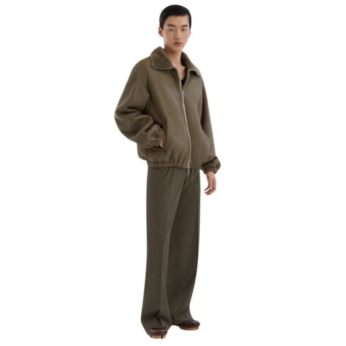 FENDI DOVE GRAY SHEARLING BLOUSON