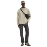 FENDI BLOUSON WHITE MICRO FF NYLON WINDBREAKER JACKET