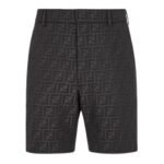 FENDI BERMUDAS FF JACQUARD FABRIC PANTS