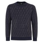 FENDI SWEATER WOOL AND FF NYLON PULLOVER