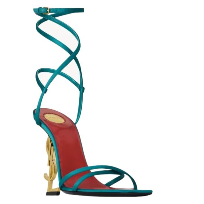 SAINT LAURENT OPYUM SANDALS IN SATIN CREPE