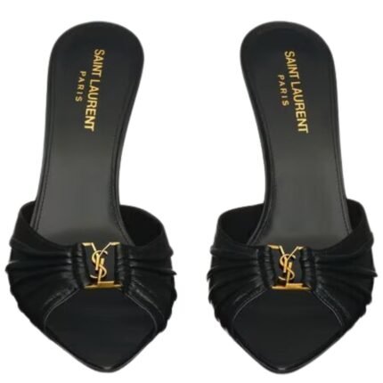SAINT LAURENT BABYLONE MULES IN SMOOTH LEATHER