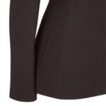 FENDI DARK PURPLE GRAIN DE POUDRE WOOL JACKET