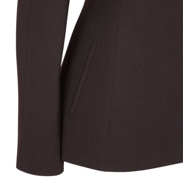 FENDI DARK PURPLE GRAIN DE POUDRE WOOL JACKET