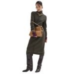 FENDI DARK GREEN CASHMERE DRESS