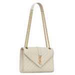 SAINT LAURENT ENVELOPE MEDIUM IN QUILTED GRAIN DE POUDRE EMBOSSED LEATHER