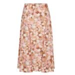 FENDI LUNAR NEW YEAR CHAMPAGNE-COLORED FF SILK SKIRT