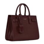 SAINT LAURENT SAC DE JOUR IN CROCODILE EMBOSSED LEATHER NANO