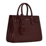 SAINT LAURENT SAC DE JOUR IN CROCODILE EMBOSSED LEATHER NANO