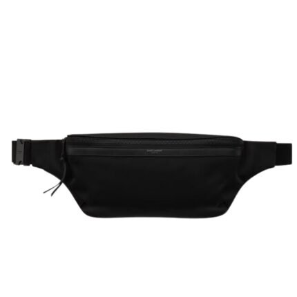 SAINT LAURENT CITY CROSSBODY BAG IN ECONYL SMOOTH LEATHER AND NYLON