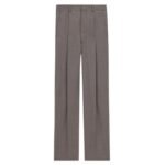 SAINT LAURENT HIGH WAISTED PANTS IN WOOL CHINÉ