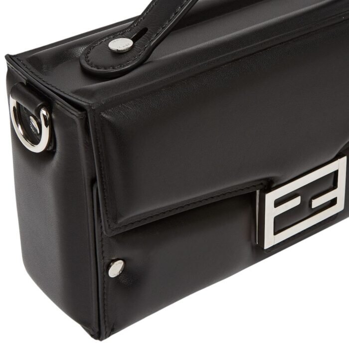 FENDI SOFT TRUNK BAGUETTE PADDED NAPPA LEATHER BAG